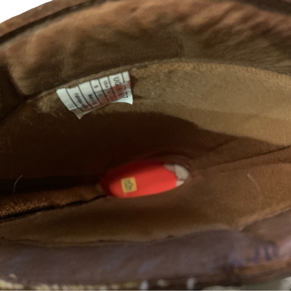 UGGs Seldon Leather Tall Boots Back Zip Size 6 Dark Chestnut Brown 1006038 - Picture 4 of 5